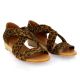 We do Nu pieds cuir veloursleopard