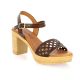 Eva frutos Nu pieds cuirmarron