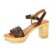 Eva frutos Nu pieds cuirmarron