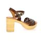 Eva frutos Nu pieds cuirmarron