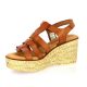 Eva frutos Nu pieds cuircognac