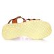 Eva frutos Nu pieds cuircognac