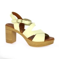 Eva frutos Nu pieds cuirecru
