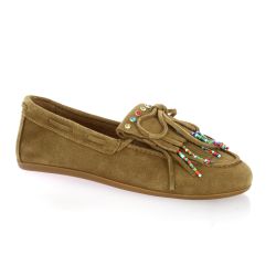 Inuovo Mocassins cuir velourscamel