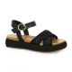 Inuovo Nu pieds cuirnoir