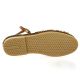 Coco abricot Nu pieds cuir velours léopard
