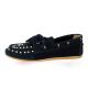 Reqins Mocassins cuir veloursmarine