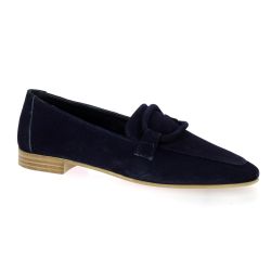 Coco abricot Mocassins cuir veloursmarine