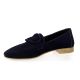 Coco abricot Mocassins cuir veloursmarine