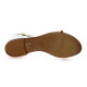 Gianni crasto Nu pieds cuir blanc