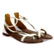 Gianni crasto Nu pieds cuir blanc