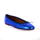 Gianni crasto Ballerines cuir laminé bleu