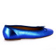 Gianni crasto Ballerines cuir laminé bleu