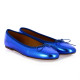 Gianni crasto Ballerines cuir laminé bleu