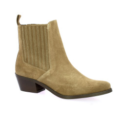 So send Boots cuir velours taupe