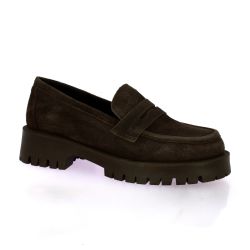 Paoyama Mocassins cuir veloursmarron