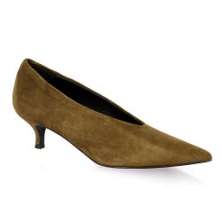 Fremilu Escarpins cuir velourstaupe