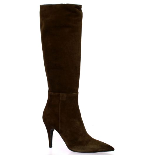Fremilu Bottes cuir veloursmarron
