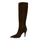 Fremilu Bottes cuir veloursmarron