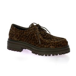 Reqins Derby cuir veloursmarron
