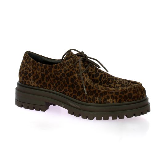 Reqins Derby cuir veloursmarron