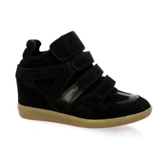 Reqins Boots cuir veloursnoir