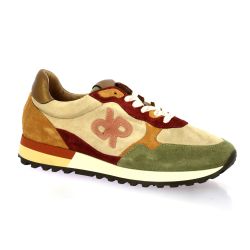Reqins Baskets cuir velourstaupe