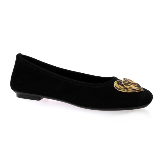 Reqins Ballerines cuir veloursnoir