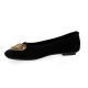 Reqins Ballerines cuir veloursnoir
