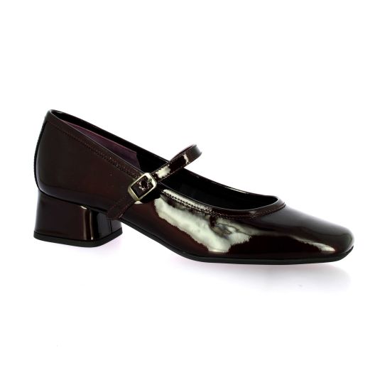 Reqins Ballerines cuir vernisbordeaux