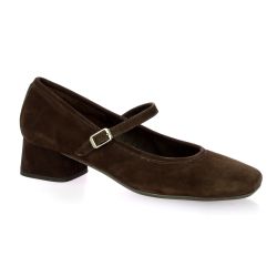 Reqins Ballerines cuir veloursmarron