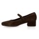 Reqins Ballerines cuir veloursmarron