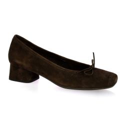 Reqins Ballerines cuir veloursmarron