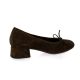 Reqins Ballerines cuir veloursmarron