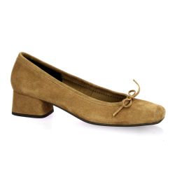 Reqins Ballerines cuir veloursmuscade