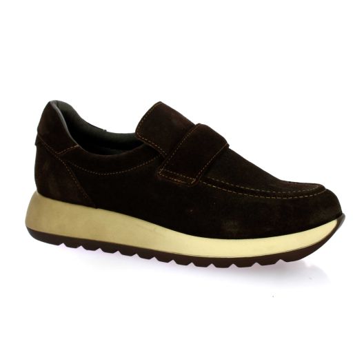 Reqins Baskets cuir veloursmarron