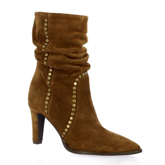 Mimmu Boots cuir velourscognac