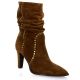 Mimmu Boots cuir velourscognac