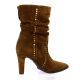Mimmu Boots cuir velourscognac