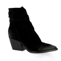 Mimmu Boots cuir veloursnoir