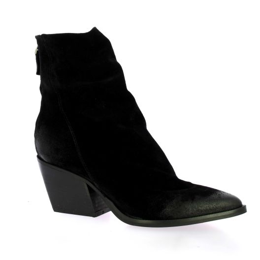 Mimmu Boots cuir veloursnoir