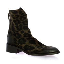Mimmu Boots cuir veloursleopard