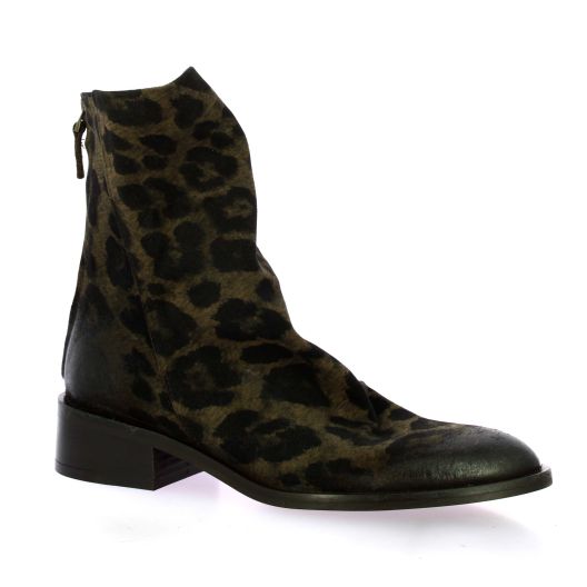 Mimmu Boots cuir veloursleopard