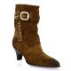 Mimmu Boots cuir velourscognac