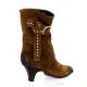 Mimmu Boots cuir velourscognac