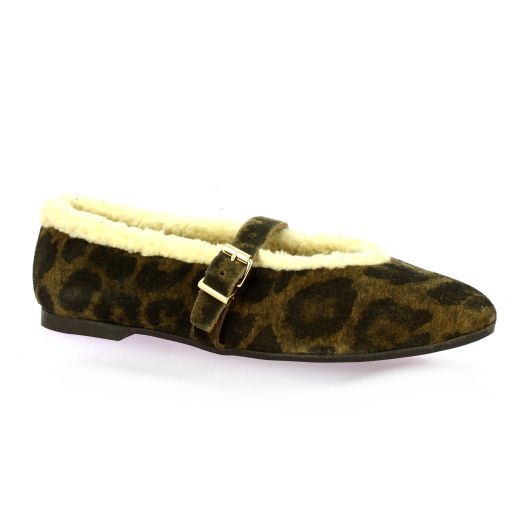 Mimmu Ballerines cuir veloursleopard