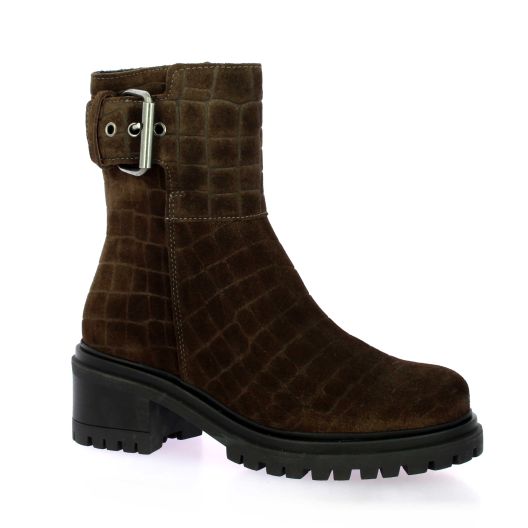 Reqins Boots cuir veloursmarron