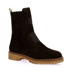 Reqins Boots cuir veloursmarron