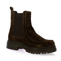 Reqins Boots cuir veloursmarron