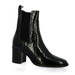 Reqins Boots cuir vernisnoir